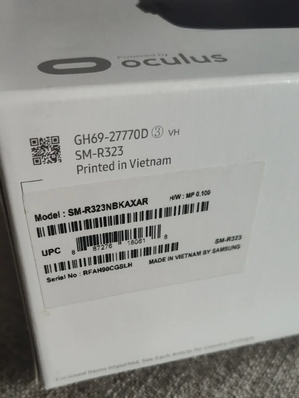 Samsung Gear VR Headset in Black